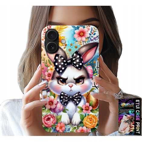 Custodia per iPhone 16 Plus - Coniglietto pasquale, lepre, uova + vetro (1/5)