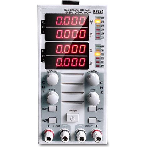 Testeur de charge électronique CC KP283/KP284 80V 30A/40A 300W/400W double canal DC testeur de charge électronique Test de capacité de batterie affichage LED compteur de charge pour le courant de tens (1/5)