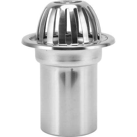 Siphon de toit et de sol en acier inoxydable anti-obstruction pour balcon extérieur, bac de récupération d'eau de pluie, rond 4 pouces (1/5)