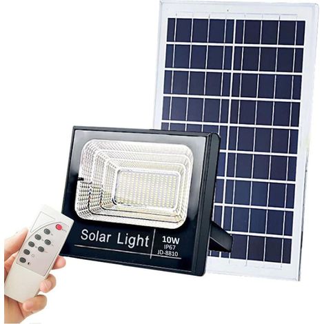 10W,25W,40W,60W,100W,200W extra delgado 10W,25W,40W,60W,100W,200W Foco LED blanco solar con opción de impermeabilización (IP65) Potencia Watt: 10W/420Lms
