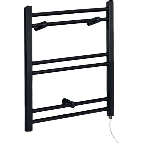 Hudson Reed Nox - Sèche-Serviettes Design Électrique Moderne Plat - Noir  - 60 cm x 40 cm
