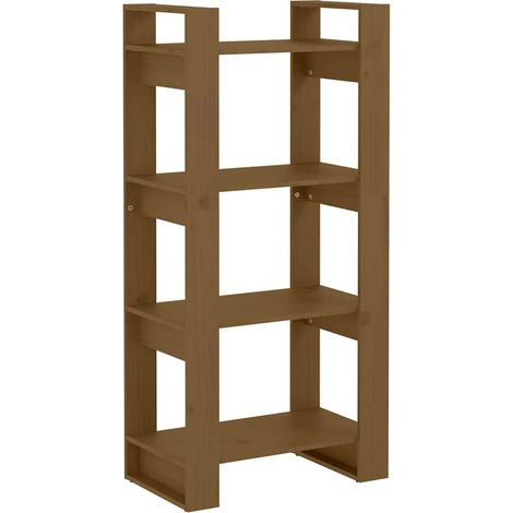 Maison Exclusive - Estantería/divisor de espacios madera marrón m (1/5)