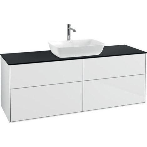 V&B Waschtischunterschrank FINION 1600x603x501mm AP Gl bl ma gls wh lacq. (1/4)