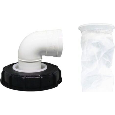 90°Filtre à Couvercle IBC, Filtre à Eau de Pluie en Nylon 163 mm, Lavable avec Couvercle pour réservoir d'eau de Pluie IBC DN 150 (1/5)