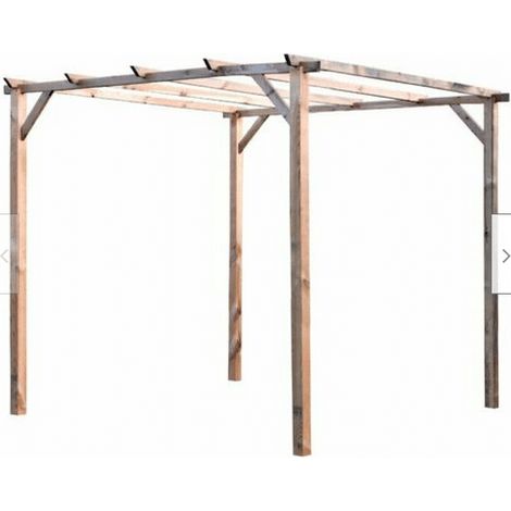 PERGOLA PERGOLATO GAZEBO IN LEGNO TETTOIA DA GIARDINO COPERTURA 3x3 MT 516 ST (1/4)