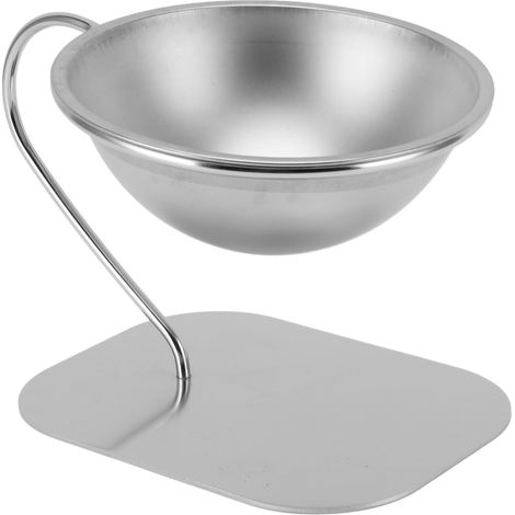 Gamelle surélevée pour chat en acier inoxydable de grande capacité, anti-basculement, pour nourriture et eau pour chats et chiens (1/5)