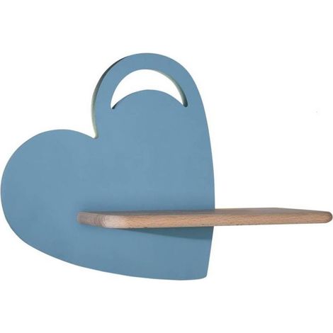 Applique murale Candellux Heart LED 5W 4000K bleue bois