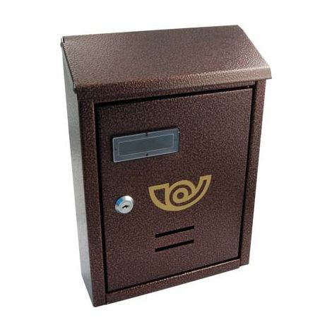 CASSETTA POSTA TRADIZIONE DELUXE  ACCIAIO VERN NERO/RAME MM 210X70 H.MM 300