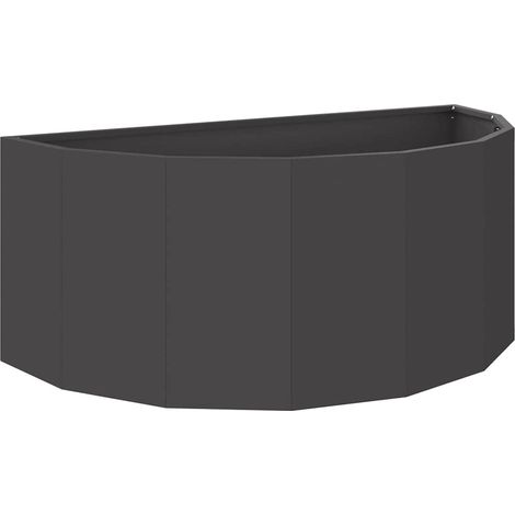 Maison Exclusive - Fioriera Nero 90 x 45 x 35 cm Acciaio