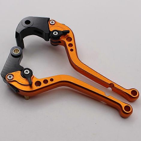 Levier de frein réglable en alliage d'aluminium modifié pour moto S1000RR 2015-2020 (tige longue orange) (1/5)