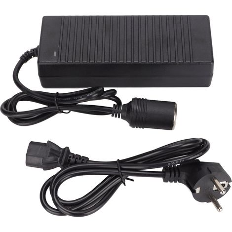 Convertisseur AC/DC 8A 100-240V vers 12V Prise Allume-Cigare Voiture Adaptateur Secteur pour Aspirateur Auto Gonfleur Pneus Prise EU (1/5)