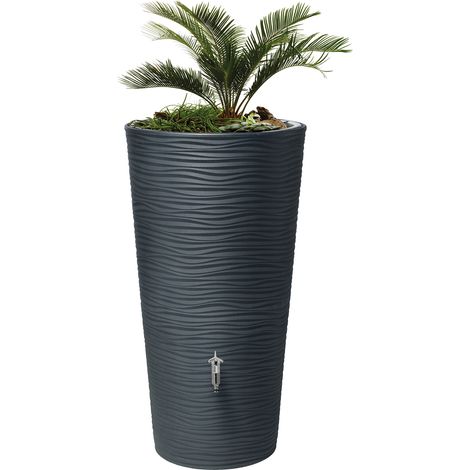 GARANTIA NATURA 2en1 depósito de agua de lluvia 210 L graphite grey incl. jardinera