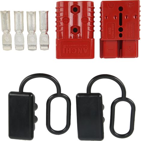 Connecteur d'alimentation de batterie 175 A, câble 1/0 AWG, à connexion/déconnexion rapide avec capuchon anti-poussière, pour treuil, remorque, voiture électrique, chariot ou camping-car. (1/5)