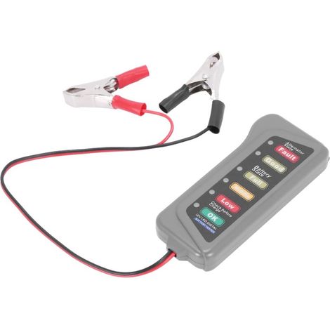 Testeur De Batterie Voiture 12V Et Alternateur Avec Indicateur LED Charge Test (1/4)