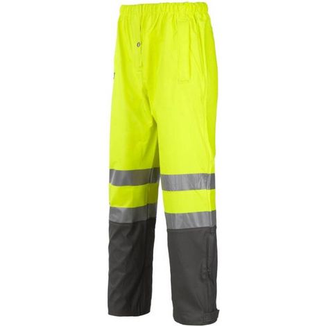 Pantalon de Travail Haute Visibilité Griffis - Taille XXL - Jaune Fluo - Résistant et Confortable - D-Work