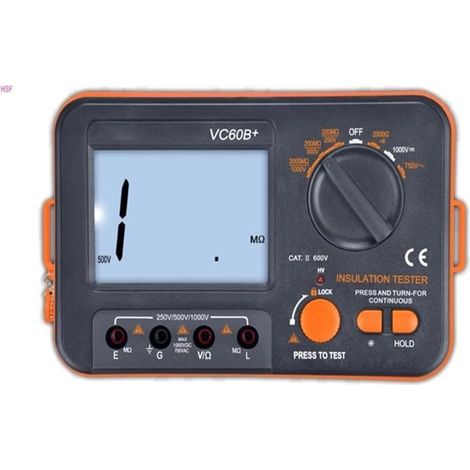 VC60B+ Insulation Resistance Tester Digital Megohmmeter Electrician Megohm Meter (1/5)