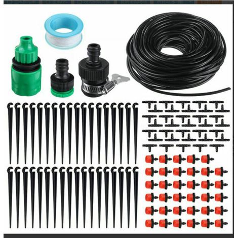 30 m verstellbares Tropfbewässerungssystem-Set, verstellbarer Tropfbewässerungstropfer, automatisches Bewässerungssystem, Tropfbewässerungsschlauch für Garten für Gewächshaus-Heimwerker (1/3)