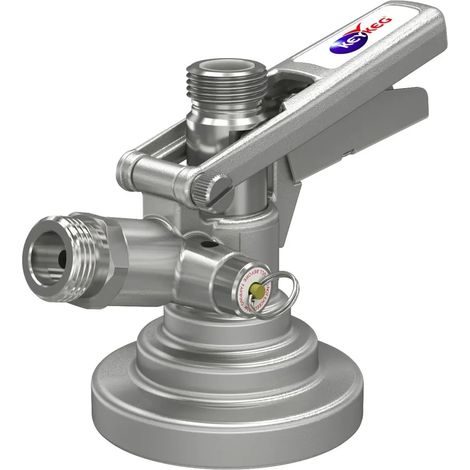 Acoplador de barril para barriles KeyKeg - Con válvula de seguridad y sensor de acero inoxidable para cerveza, vino y refrescos
