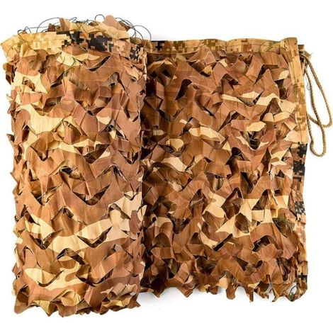Voile d\'ombrage rectangulaire en maille colorée, design camouflage, 3x6 mètres, filet de protection solaire, filet pare-soleil (1/5)