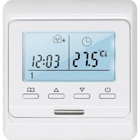 Thermostat d'ambiance programmable 3A pour plancher chauffant électrique (sans sonde) (1/5)