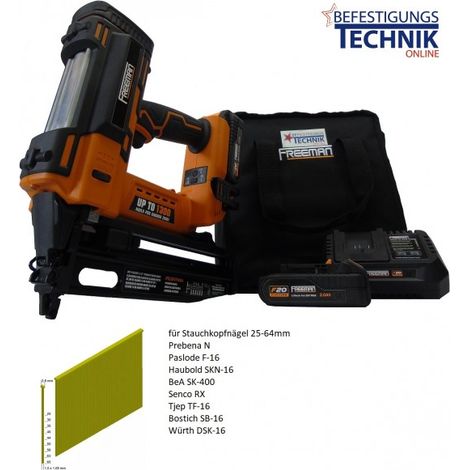 Freeman Akku Nagler LDT64 25-64mm 2x2,0Ah für Nägel Prebena N Makita DBN600 BR-04-EN15213