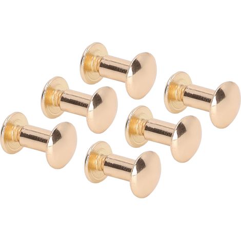 Kit de 200 rivets en laiton épais et dur, revêtement uniforme, pour album photo, couleur or. 10 mm et 12 mm. (1/5)
