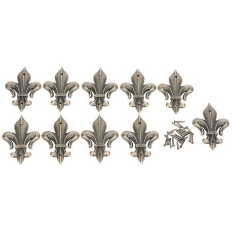 Pair 10 Pièces Coins Alliage Zinc Bronze Cyan pour Boîte à Bijoux DIY Couverture Bordure Album Accessoires 54x33mm (1/5)
