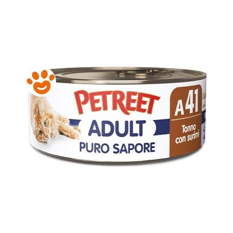 Petreet Cat Adult Puro Sapore al Tonno e Surimi - Lattina 70 Gr -