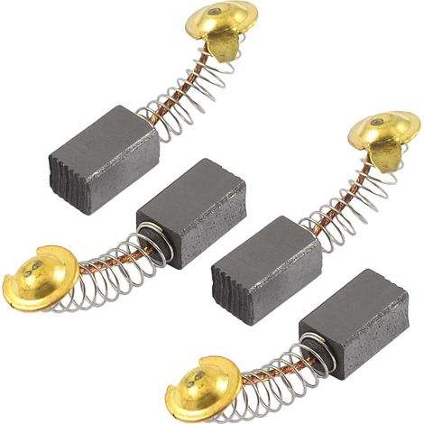Kohlebürsten – 4 Stück – Kohlenstoff und Metall – Für Gleichstrommotoren – Elektrowerkzeuge – 7 x 6 x 13 mm (1/2)