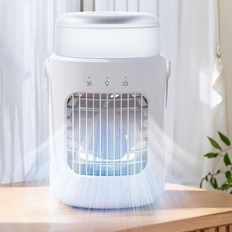 Climatiseur portable 4-en-1 – Refroidissement rapide – 3 vitesses – Ultra silencieux 45dB – Pour espaces confinés – Alimentation USB – Easybio
