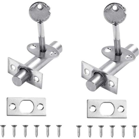 Deux cadenas de sécurité en acier inoxydable avec clés en forme d'étoile - cadenas tubulaires antivol pour la maison et le restaurant (1/4)
