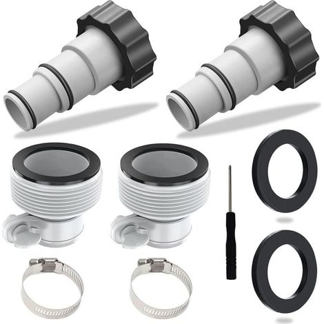 2PCS Adaptateur Tuyau Piscine,Nsemble D'Adaptateurs Tuyau Piscine,Adaptateur Tuyau Pour Pompe,Adaptateur Piscine,Adaptateur Tuyau Rechange, Rechange Filetage IntéRieur, Adaptateur Piscine