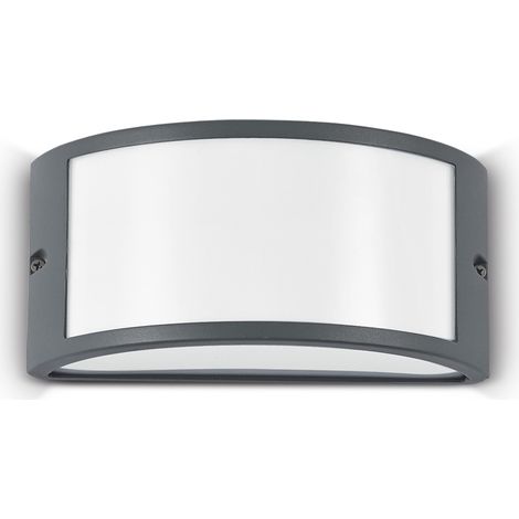 Applique Moderna Rex-1 Alluminio-Materie Plastiche Antracite 1 Luce E27 (1/2)