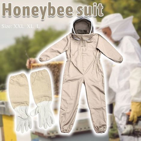 Gants d'hiver neufs professionnels en coton pour apiculteur, combinaison d'apiculture intégrale avec capuche XL (1/2)