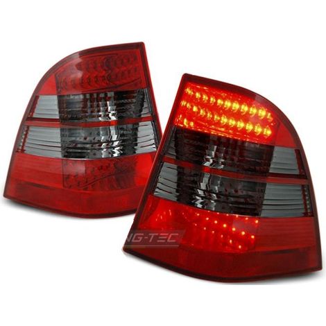 Paire de feux arriere Mercedes ML W163 98-05 LED rouge fume (1/2)