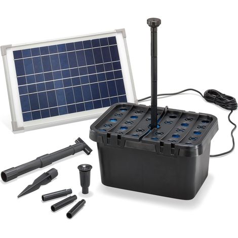 Solar Teichfilter Professional 12W 650 l/h Gartenteich Teichpumpe esotec 100901