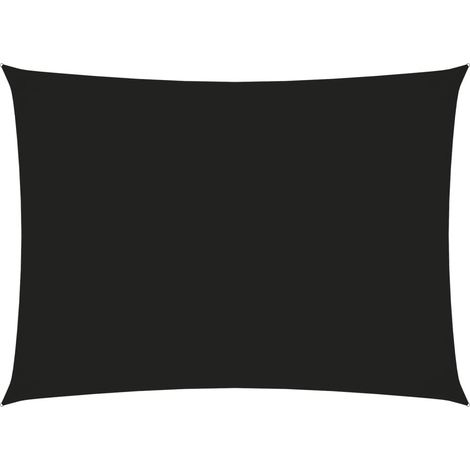 Voile de parasol Tissu Oxford rectangulaire 3,5x5 m Noir (1/5)
