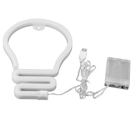 Ampoule néon en forme de signe LED coloré pour décorations de Noël, anniversaire, fête de mariage, alimenté par USB/batterie (1/5)