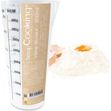 Verre Doseur 500 ml Verre Mesureur Gradué Pâtisserie En Plastique Pichet Gobelet Doseur Transparent 5290 (1/5)