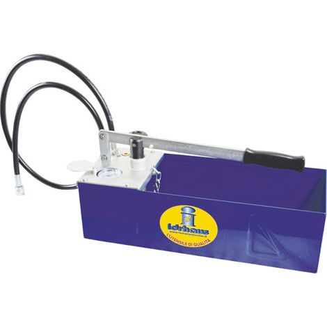 Pompa per prova impianti orizzontale linea blu