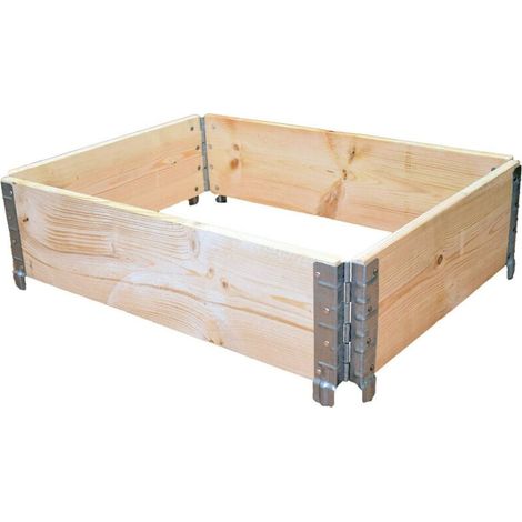 Carré potager en bois naturel 800x600mm