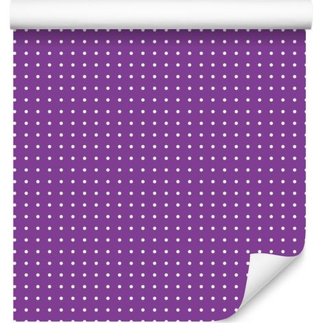 Papel pintado Violet Dots para salón y dormitorio, 50x1000 cm (1/5)