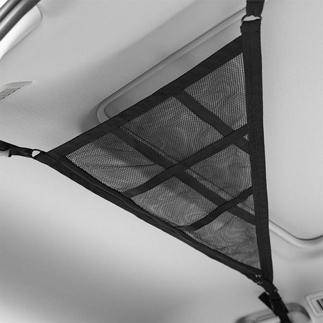 Net De Cargaison De Plafond De Voiture Organisateur De Toit en À Double Couche Poche De Filet De Rangement Triangle pour Intérieur du Véhicule (1/5)