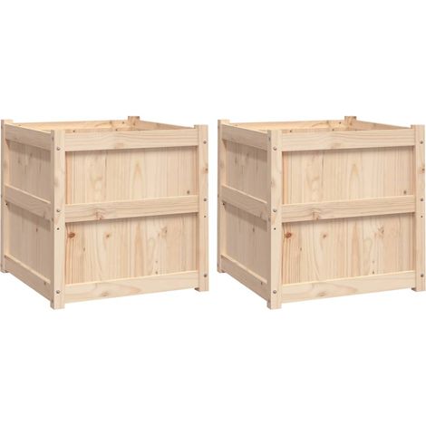 Maison Exclusive - Fioriere da Giardino 2 pz in Legno Massello di Pino