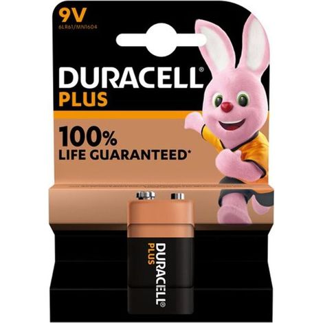 Duracell S18717 9V Plus Power +100% Battery (Single Pack) DUR9V100PP1