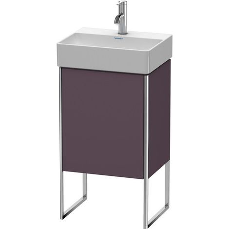 Meuble sous-vasque XSQUARE 731x434x340mm ouverture gauche Satin aubergine