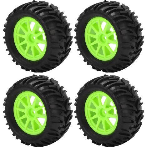Satz mit 4 Vorder- und Hinterreifen (82 mm) aus Gummi und 10-Speichen-Felgen für das ferngesteuerte Offroad-Auto Wltoys 144001 im Maßstab 1:14. (1/5)
