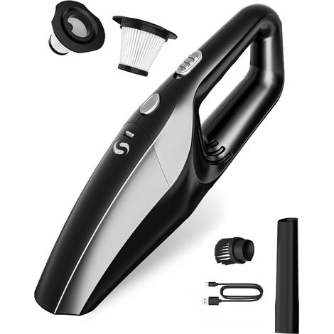 Aspirateur Voiture Puissant, Mini Aspirateur De Table avec Batterie Rechargeable, Aspirateur sans Fil pour Homme Femme, pour Voiture, Maison, Poils d'animaux (1/5)