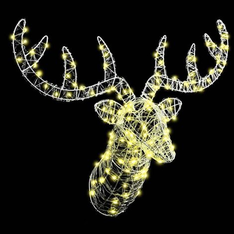 Tête de Renne avec 140 LED Blanc chaud 60 cm Acrylique CFW473757 (1/5)