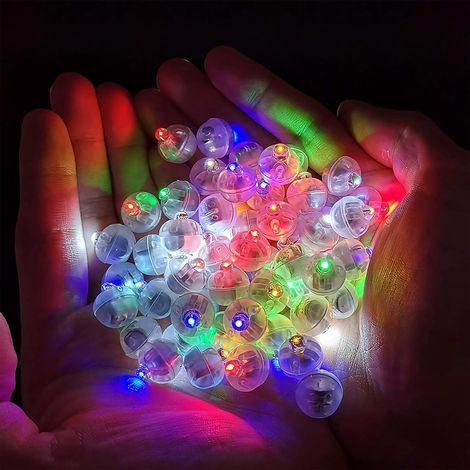 240 mini guirlandes lumineuses LED pour ballons, étanches, avec 6 types d'éclairage RGB, fonctionnant avec une pile bouton. Idéales pour Noël, les anniversaires, les mariages et les carnavals. (1/5)